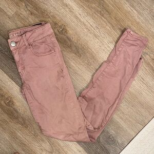 American Eagle Women's Dusty Pink Skinny Jeans